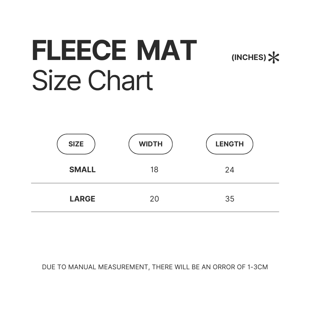 Fleece Mat Size Chart - Genshin Impact Gifts