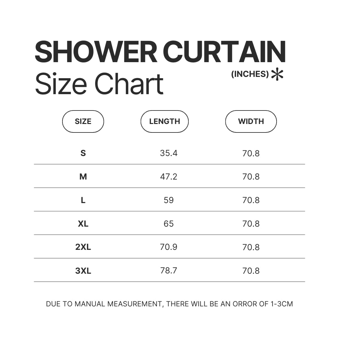 Shower Curtain Size Chart - Genshin Impact Gifts