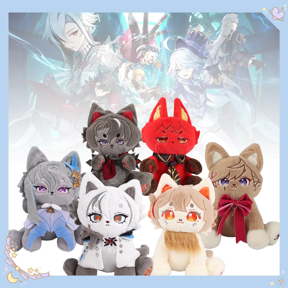 kf S8dee3b2049de488c9d2c17e93ad2d0faM Genshin Impact Plush Toys Around Game Characters Neuvillette Meow Plush Exquisite Stuffed Toy Kids Doll Halloween - Genshin Impact Gifts