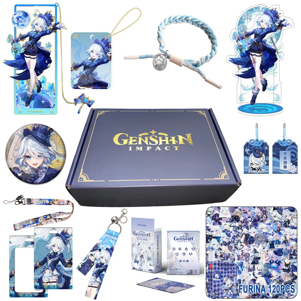 kf S65053bd003cc4ce4aaa83cdd747a92ae9 Genshin Impact Fontaine Furina Gift Set Box Include Keychain Xiao Ganyu Hutao Kazuha Klee Neuvillette Wriothesley - Genshin Impact Gifts